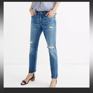 Madewell The Slim Boyjean Distressed Raw Hem 28